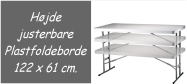 Justerbar Lifetime klapbord 122 x 61 cm.